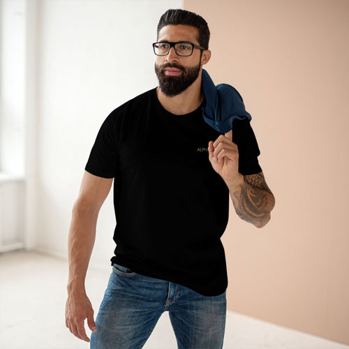 Alpha Parent Signature Tee black front view premium garment dyed cotton