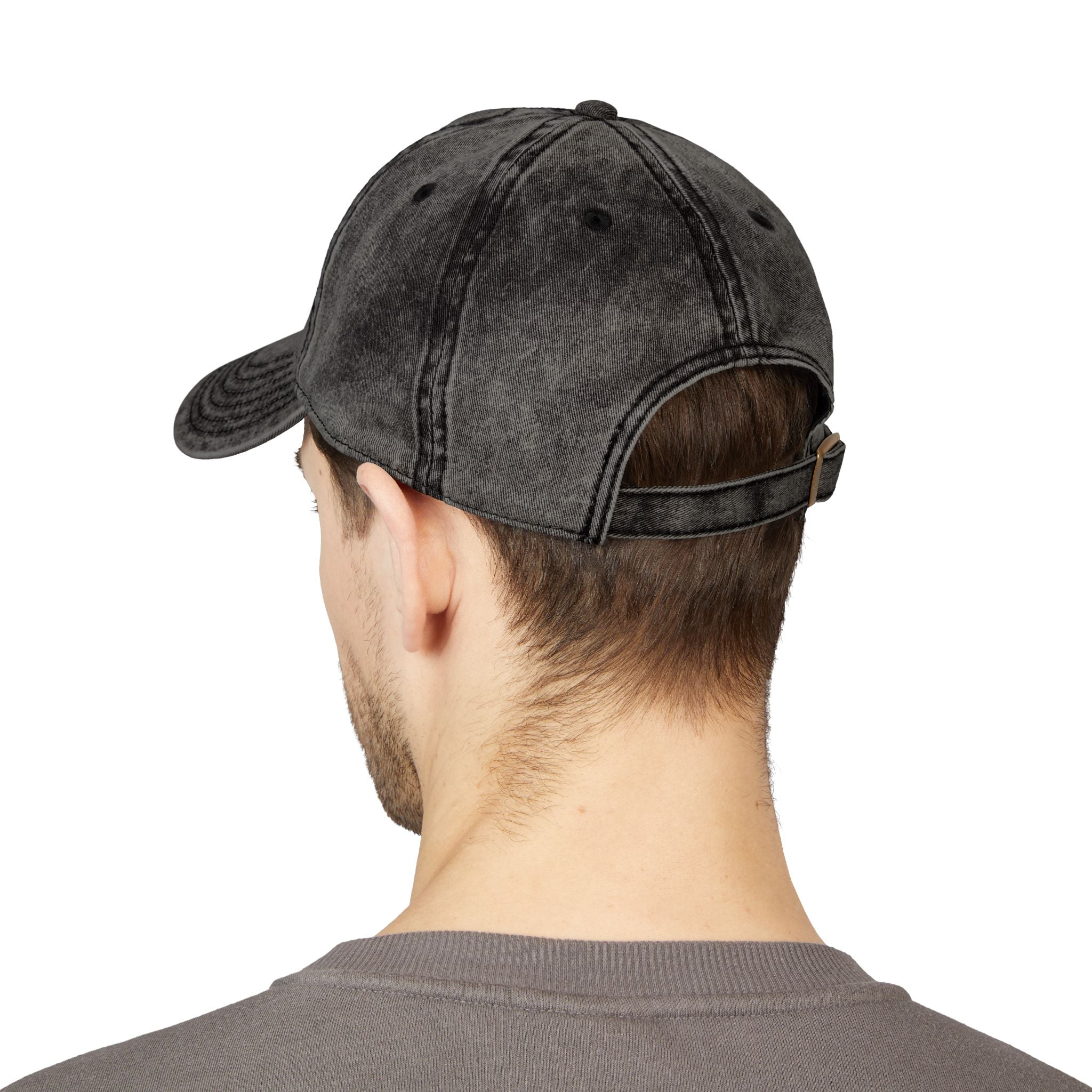 Alpha Parent AP Vintage Cap close up embroidery detail