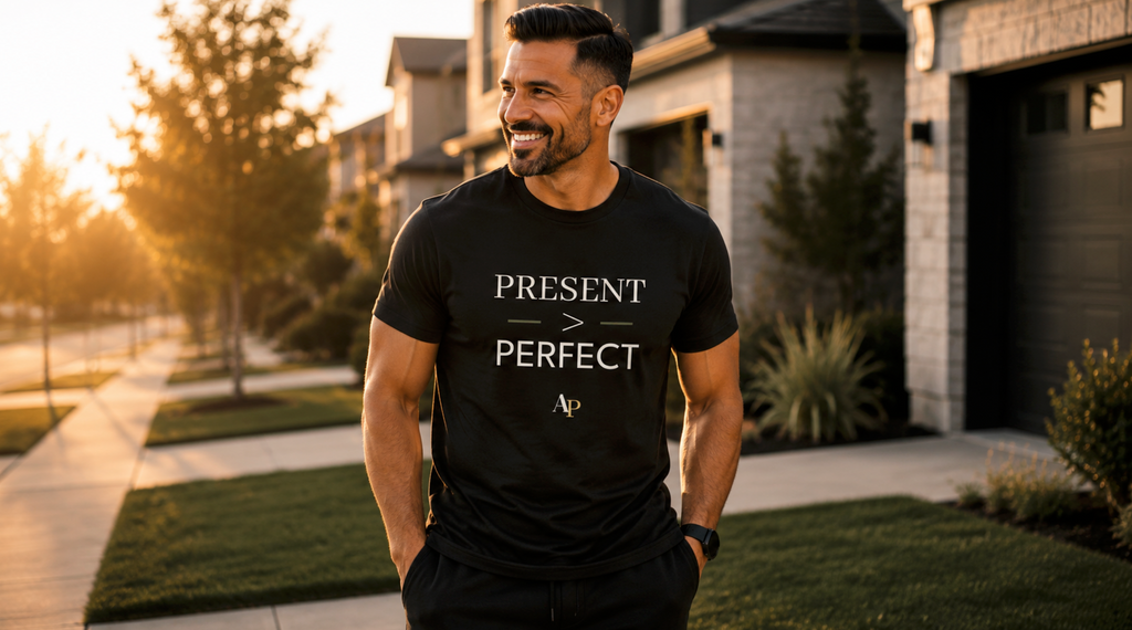 Alpha Parent signature fatherhood apparel black tee present perfect lifestyle.
