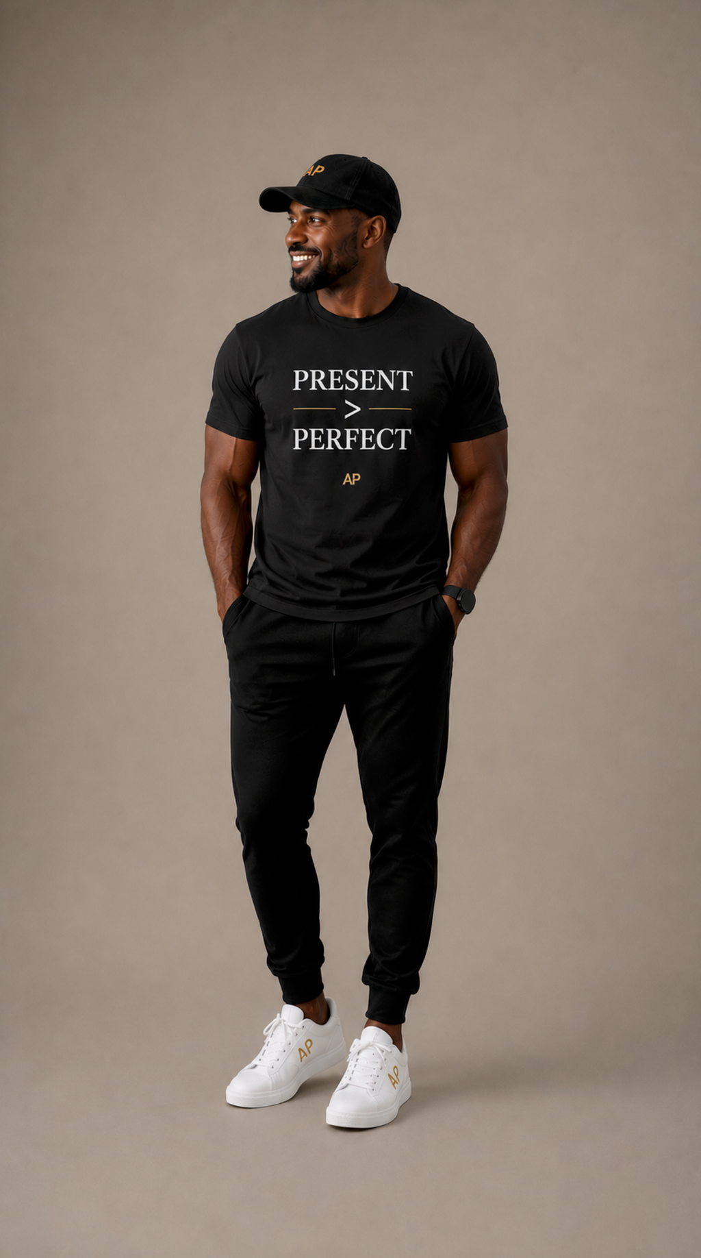 Alpha Parent signature fatherhood apparel black tee present perfect lifestyle