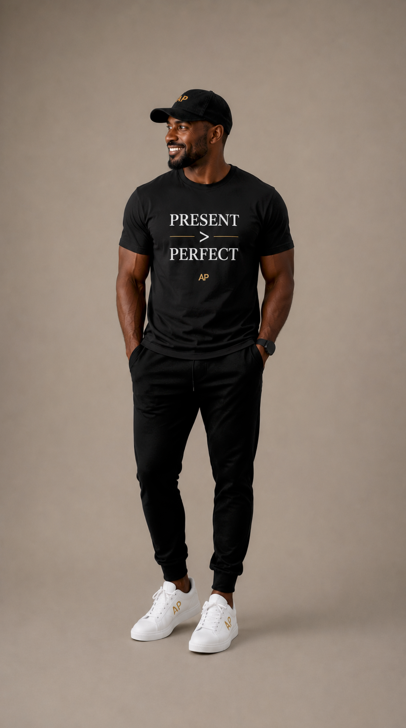 Alpha Parent signature fatherhood apparel black tee present perfect lifestyle