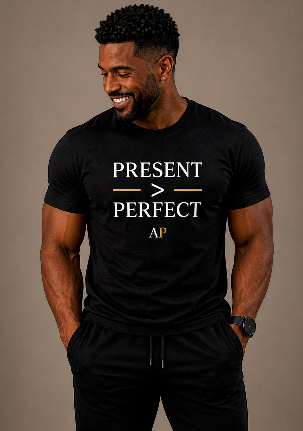 Alpha Parent signature fatherhood apparel black tee present perfect lifestyle.